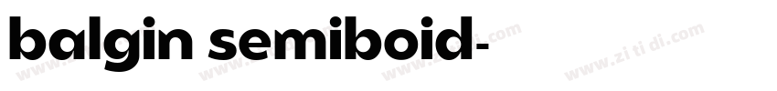 balgin semiboid字体转换